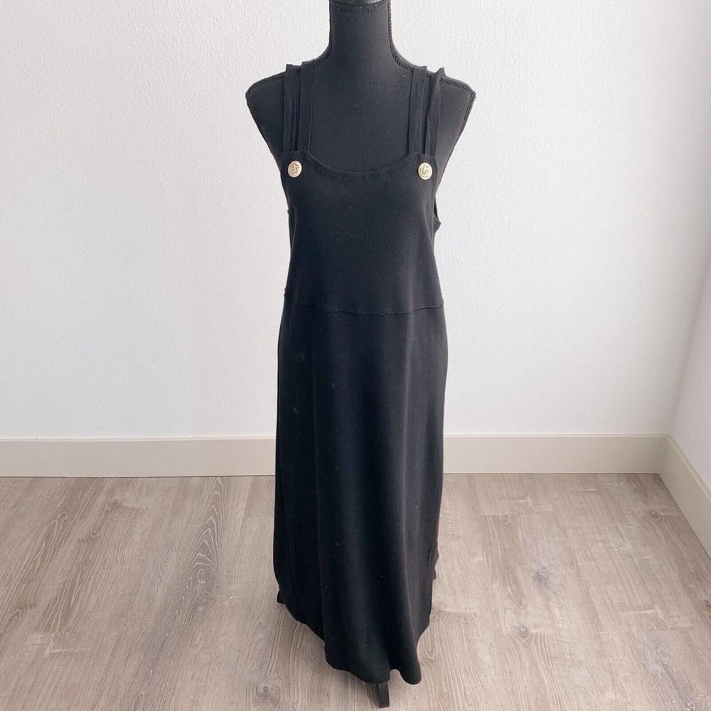 Mia Nola Black Two Strap Cotton Black Sleeveless Dress Jumper Size 1 (4 US)